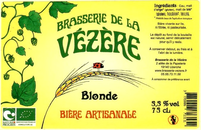 Etiquette BRASSERIE DE LA VEZERE 07