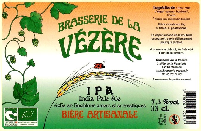 Etiquette BRASSERIE DE LA VEZERE 10