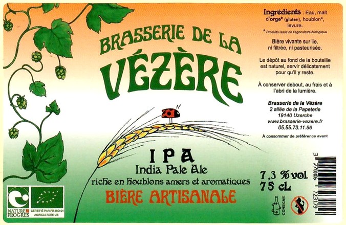 Etiquette BRASSERIE DE LA VEZERE 11