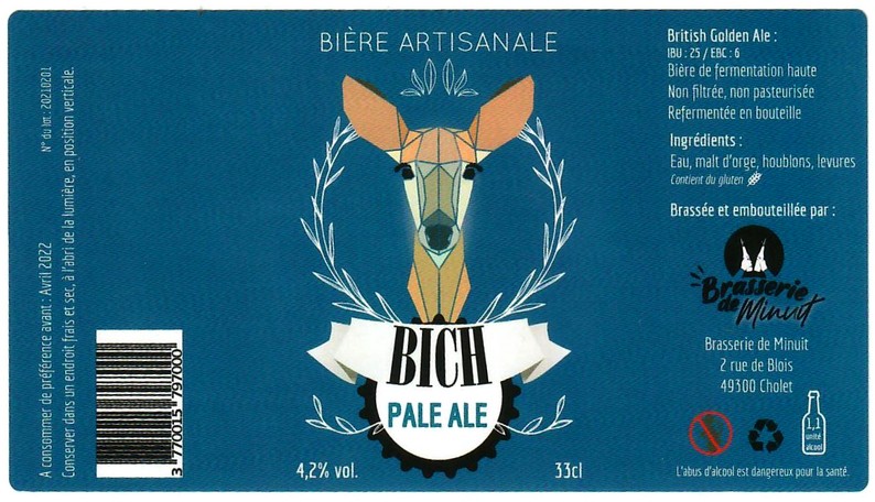 Etiquette BRASSERIE DE MINUIT 10