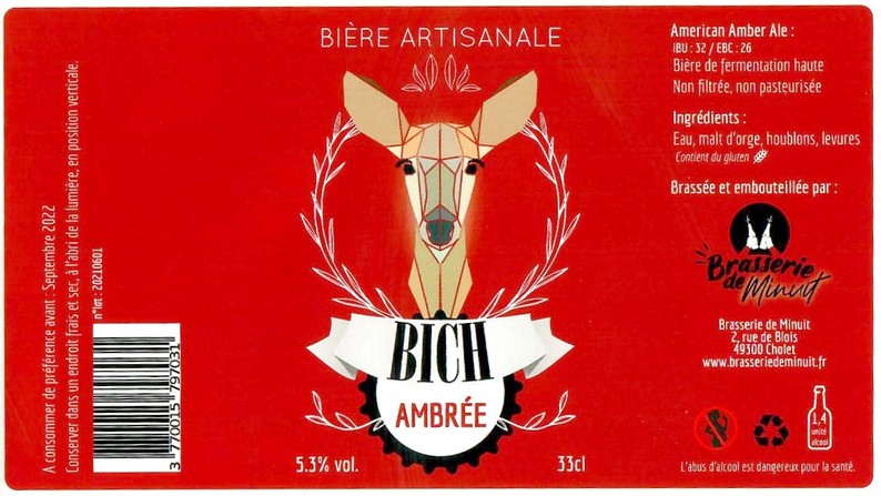 Etiquette BRASSERIE DE MINUIT 12