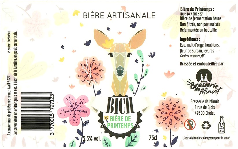 Etiquette BRASSERIE DE MINUIT 15