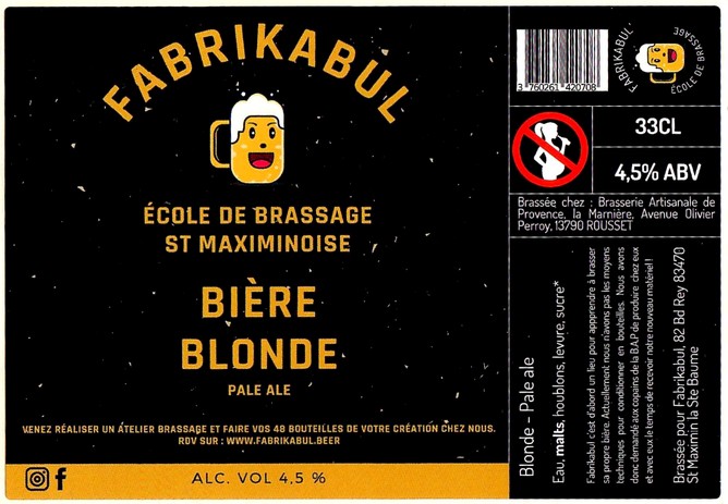 Etiquette BRASSERIE DE PROVENCE 18