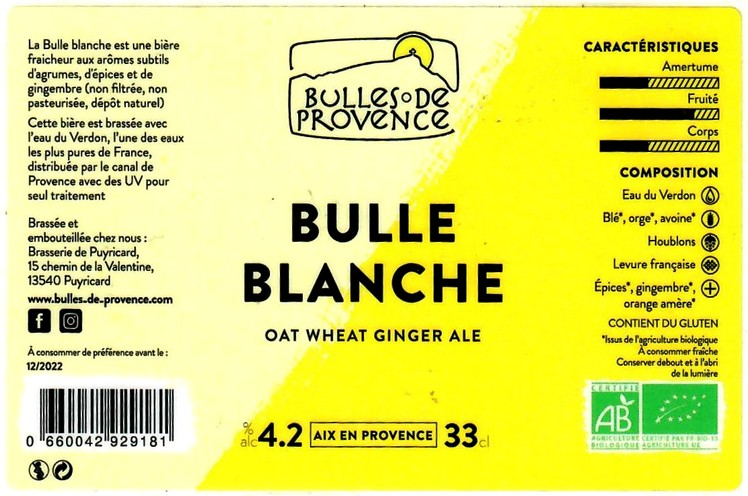 etiquette BRASSERIE DE PUYRICARD 06