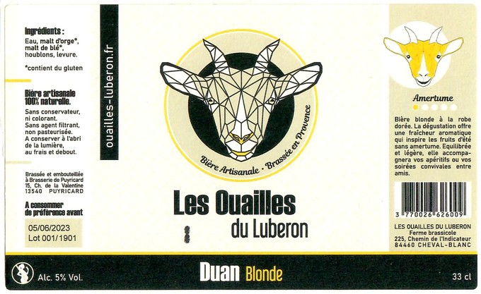 Etiquette BRASSERIE DE PUYRICARD 26