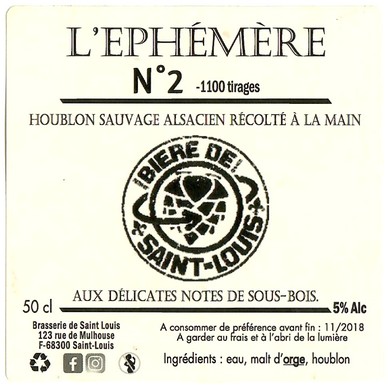 Etiquette BRASSERIE DE SAINT LOUIS 34