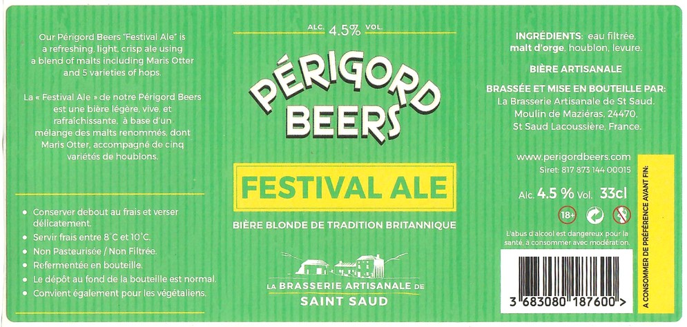 Etiquette BRASSERIE DE SAINT SAUD 11