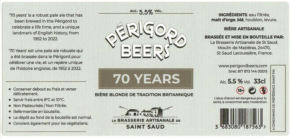 Etiquette BRASSERIE DE SAINT SAUD 13