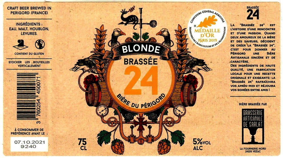 etiquette BRASSERIE DE SARLAT 16