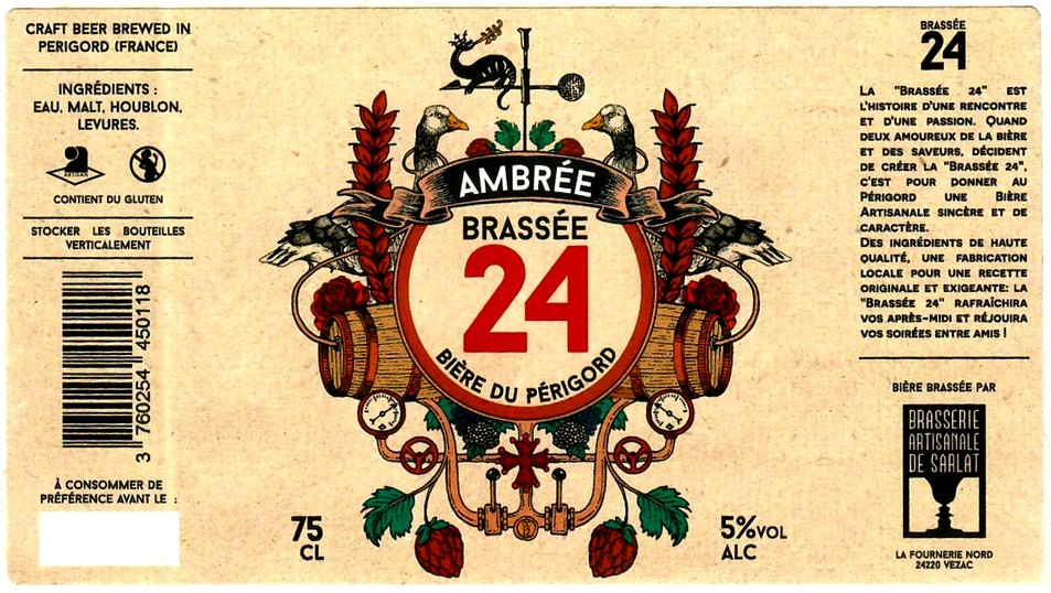 etiquette BRASSERIE DE SARLAT 17