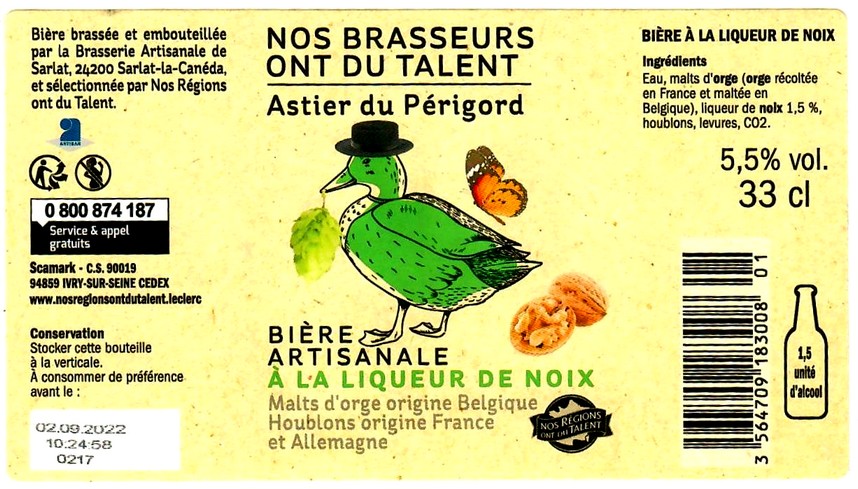 etiquette BRASSERIE DE SARLAT 18