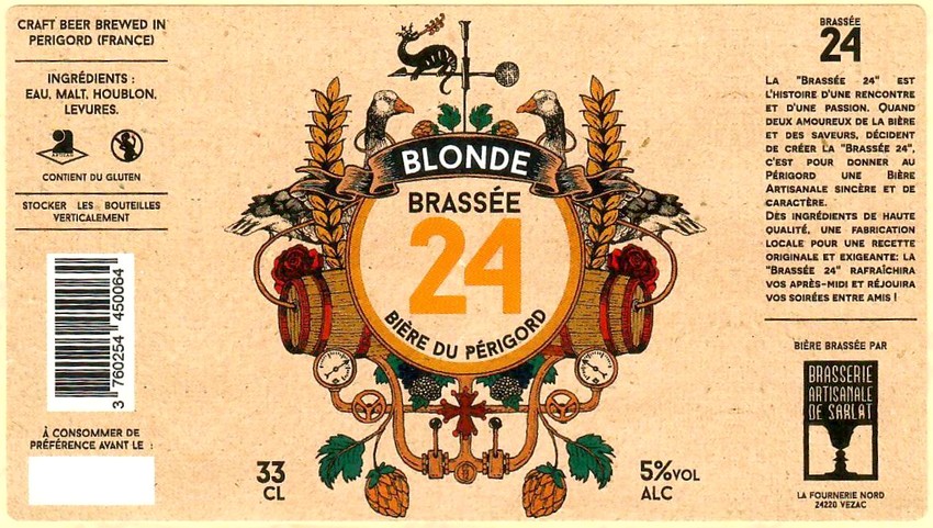 Etiquette BRASSERIE DE SARLAT 23