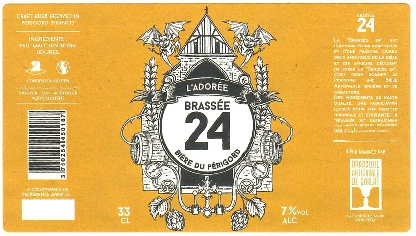 Etiquette BRASSERIE DE SARLAT 25