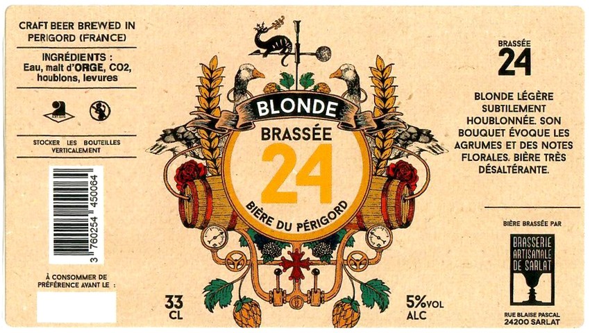 Etiquette BRASSERIE DE SARLAT 29