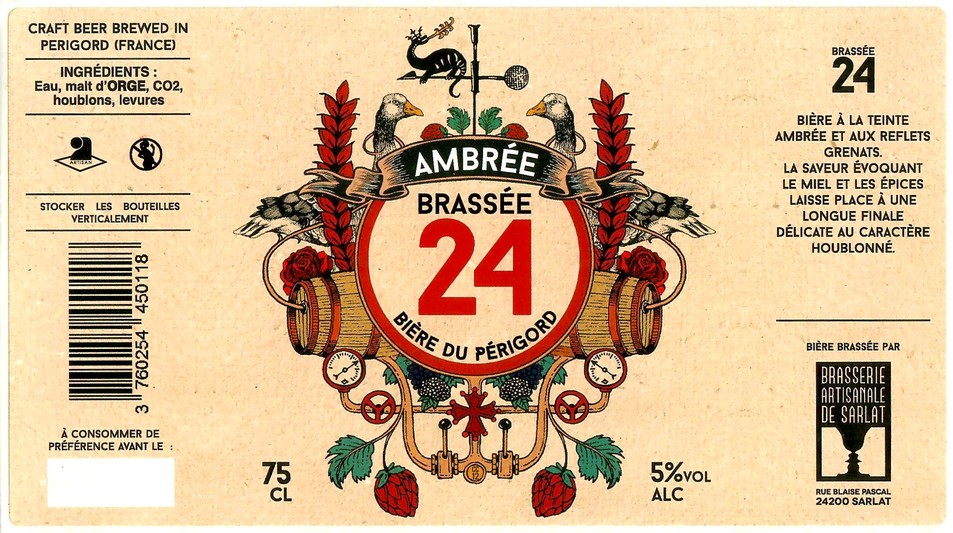 Etiquette BRASSERIE DE SARLAT 35