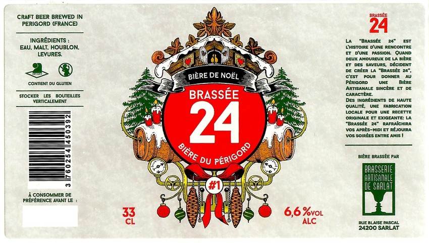 Etiquette BRASSERIE DE SARLAT 39