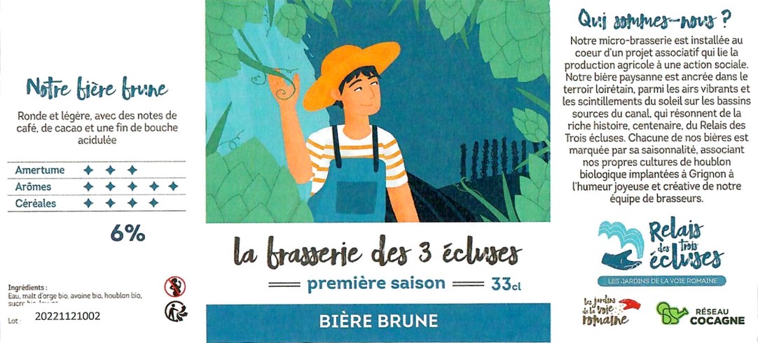 Etiquette BRASSERIE LES 3 ECLUSES 05
