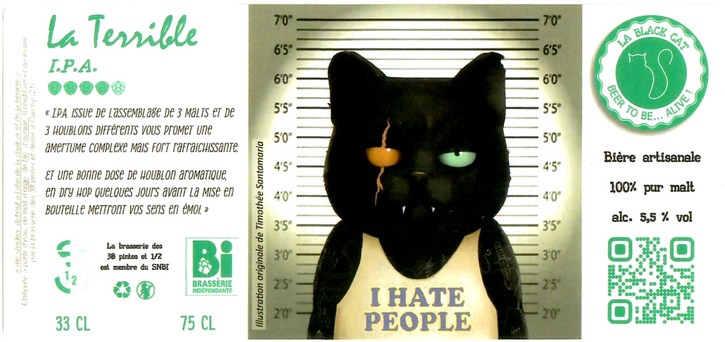 Etiquette BRASSERIE DES 38 PINTES ET DEMIE 07