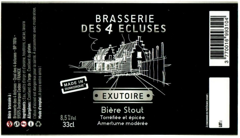 Etiquette BRASSERIE DES 4 ECLUSES 10