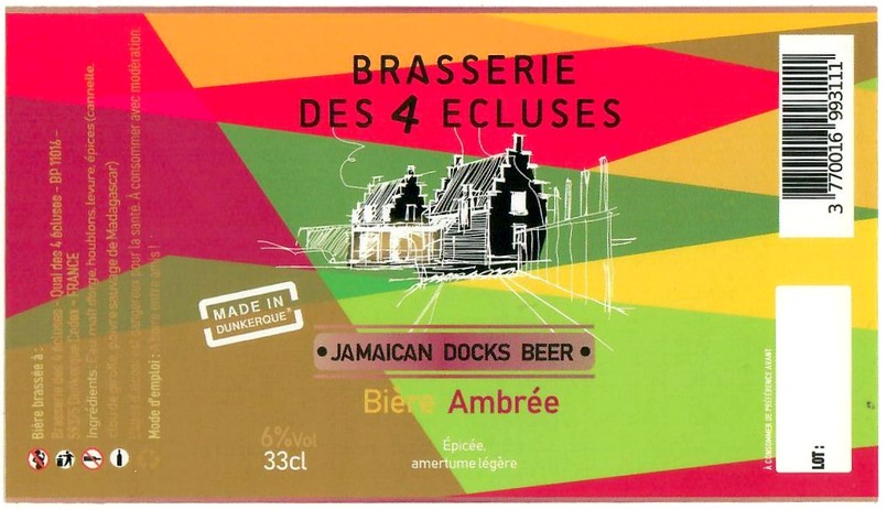 Etiquette BRASSERIE DES 4 ECLUSES 14