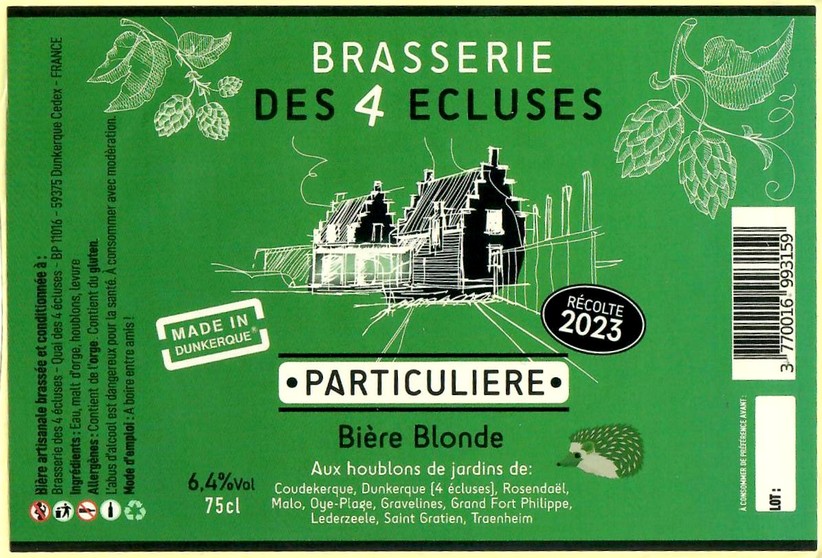 Etiquette BRASSERIE DES 4 ECLUSES 20