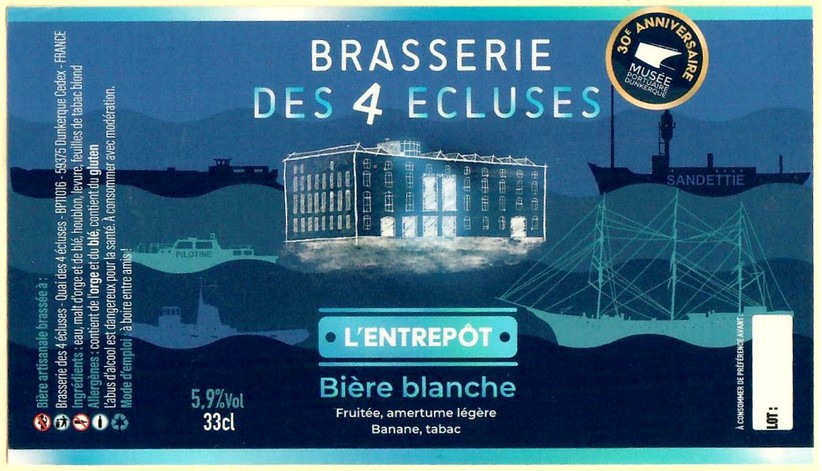 Etiquette BRASSERIE DES 4 ECLUSES 22