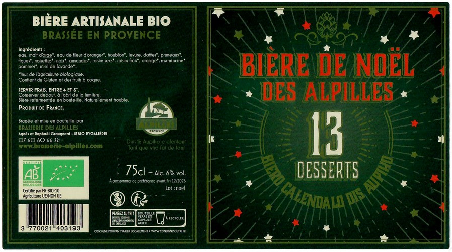 Etiquette BRASSERIE DES ALPILLES 07