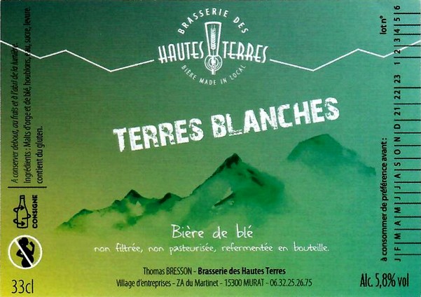 etiquette BRASSERIE DES HAUTES TERRES 04
