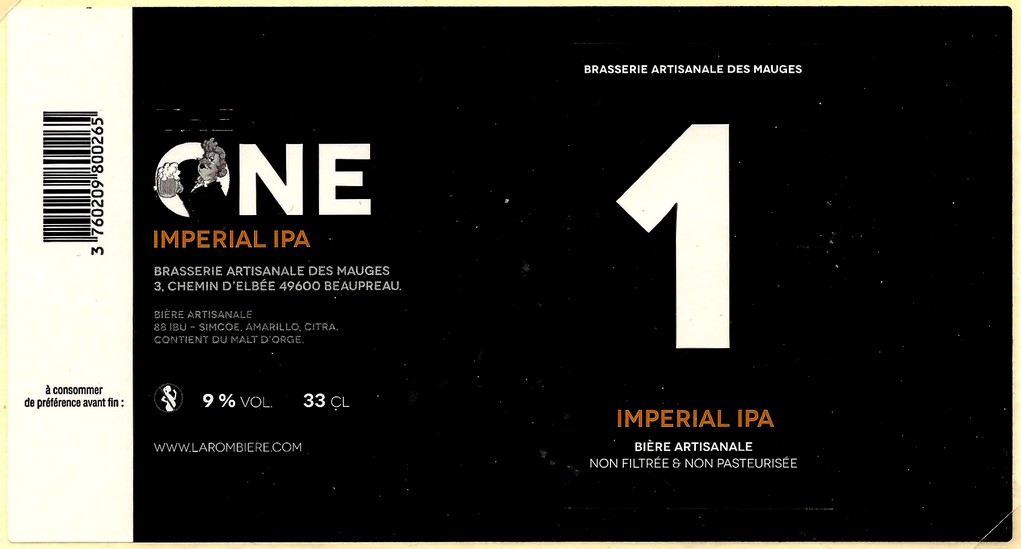 etiquette BRASSERIE DES MAUGES 06