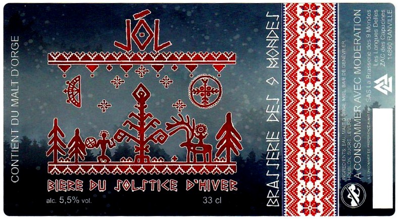 etiquette BRASSERIE DES NEUF MONDES 24