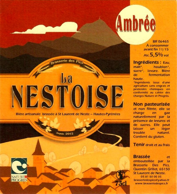 etiquette BRASSERIE DES PICS 04