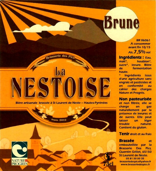 etiquette BRASSERIE DES PICS 05