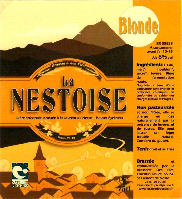 etiquette BRASSERIE DES PICS 06