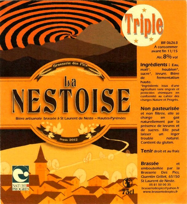 etiquette BRASSERIE DES PICS 07