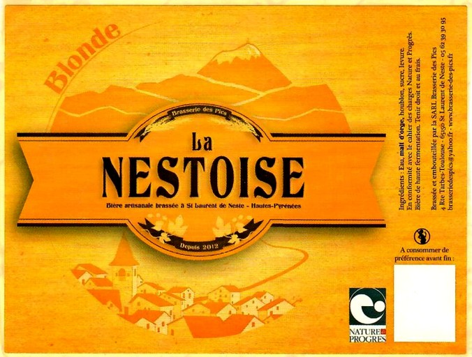 etiquette BRASSERIE DES PICS 14