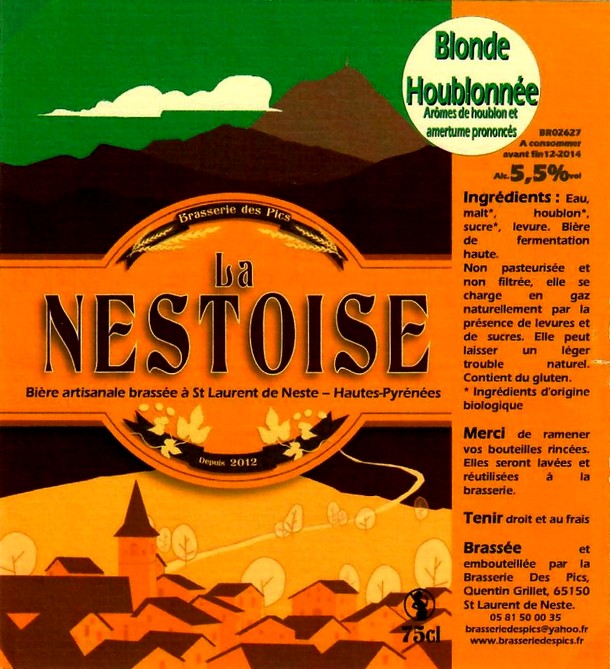 etiquette BRASSERIE DES PICS 20