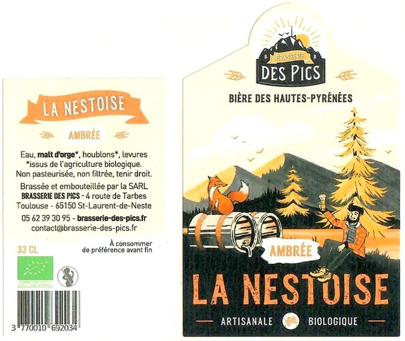 Etiquette BRASSERIE DES PICS 23