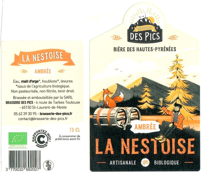 Etiquette BRASSERIE DES PICS 24