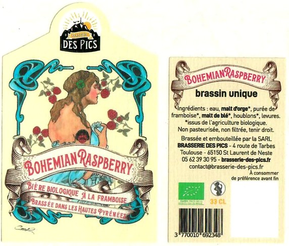 Etiquette BRASSERIE DES PICS 30