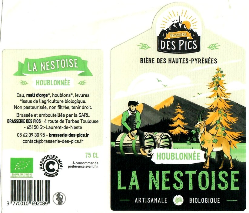Etiquette BRASSERIE DES PICS 34