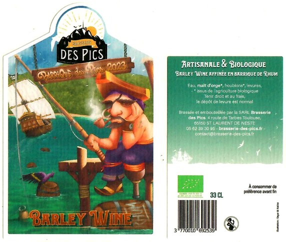 Etiquette BRASSERIE DES PICS 40