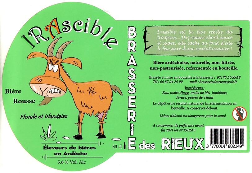 Etiquette BRASSERIE DES RIEUX 23