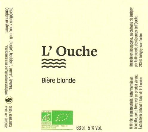 Etiquette BRASSERIE DES SOURCES DE L'OUCHE 12