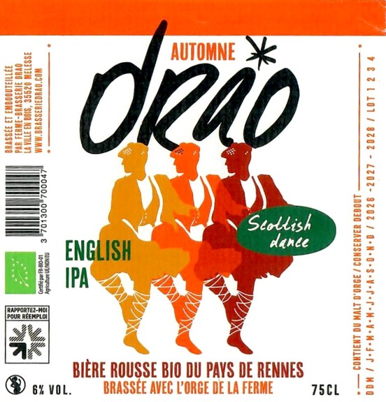Etiquette BRASSERIE DRAO 63