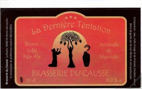 etiquette BRASSERIE DU CAUSSE 07