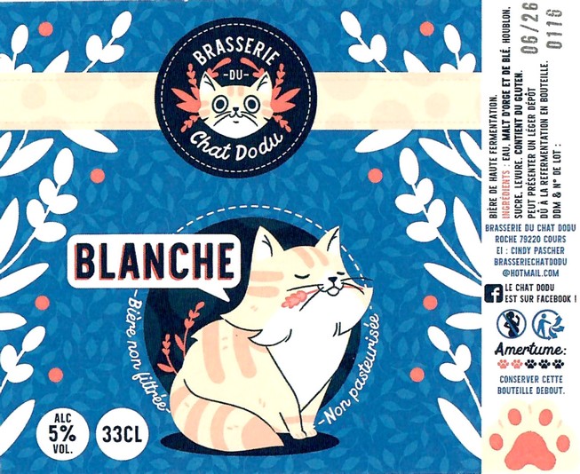 Etiquette BRASSERIE DU CHAT DODU 11
