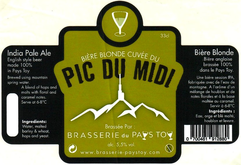 etiquette BRASSERIE DU PAYS TOY 03