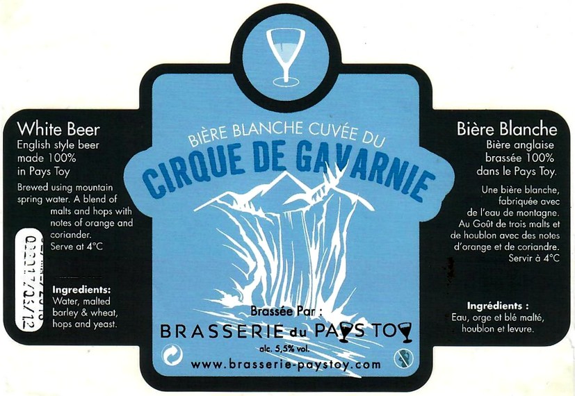 etiquette BRASSERIE DU PAYS TOY 06