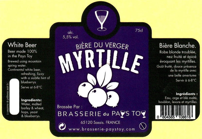 etiquette BRASSERIE DU PAYS TOY 13