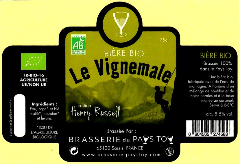 etiquette BRASSERIE DU PAYS TOY 18